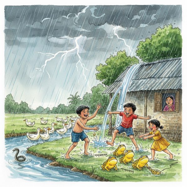 বর্ষার দিনে ভিজতে মজা