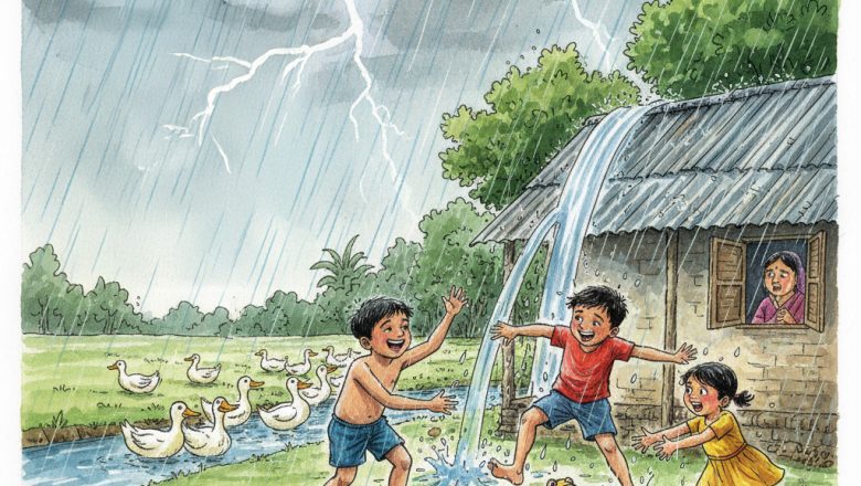 বর্ষার দিনে ভিজতে মজা