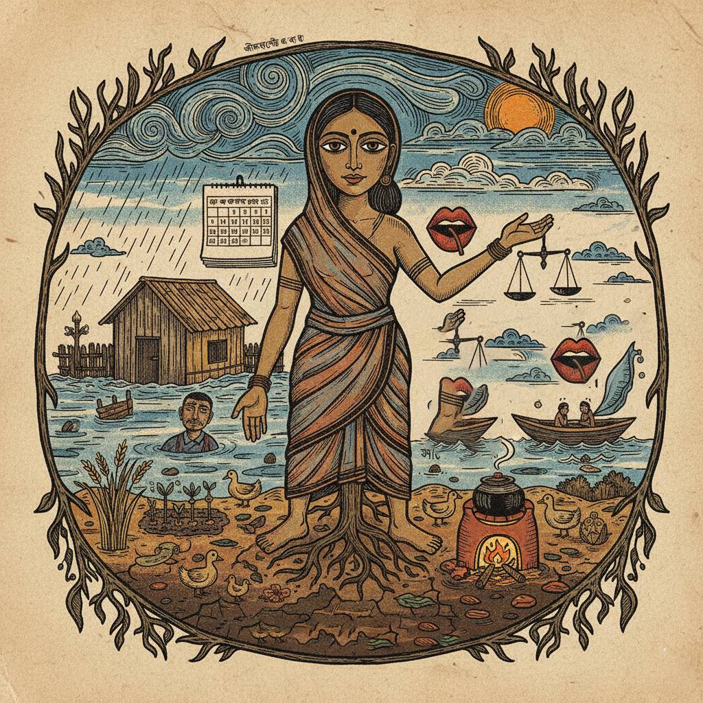 bangla social story illustration about woman